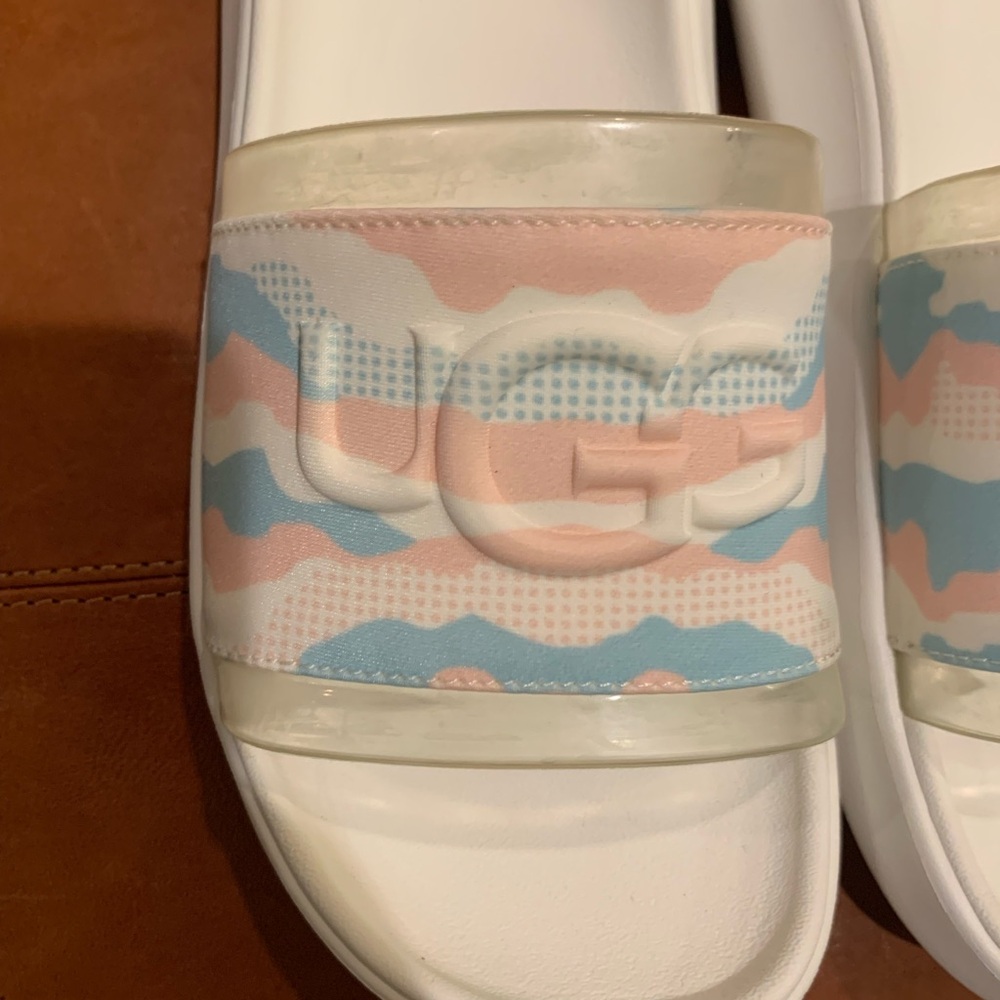 UGG Women Cali Collage Slide W/ rainbow color way - Picture 3 of 8